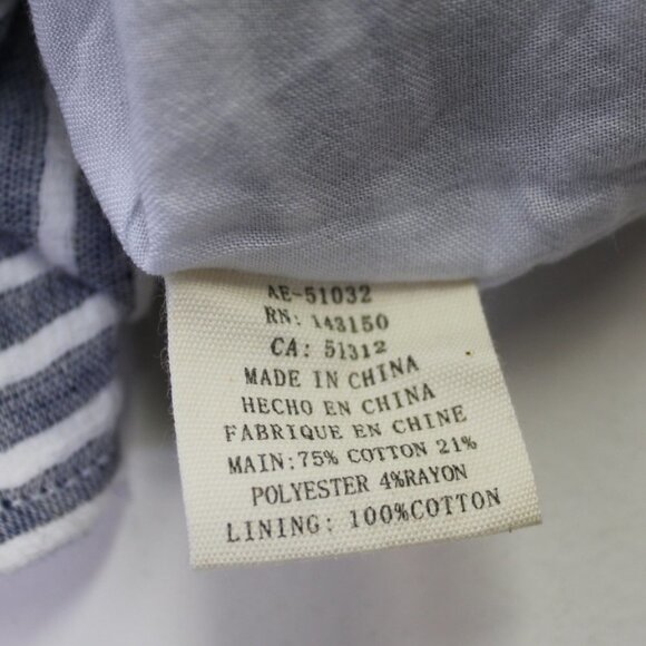 Ash & Ember Blue and White Stripe Off Shoulder Top - Picture 7 of 7